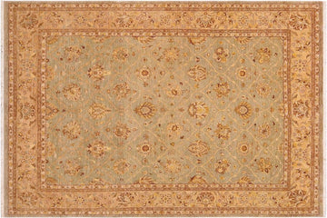 handmade Transitional Kafkaz Chobi Ziegler Lt. Gray Lt. Green Hand Knotted RECTANGLE 100% WOOL area rug 9 x 12